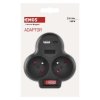 Rozbočovací zásuvka 2×, vyp., 1×USB-A+1×USB-C, černá