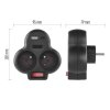 Rozbočovací zásuvka 2×, vyp., 1×USB-A+1×USB-C, černá