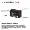 Bezúdržbový olověný akumulátor 12 V/7 Ah, faston 4,7 mm