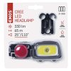 CREE LED + COB LED čelovka P3531, 330 lm, 65 m, 3× AAA  P3531