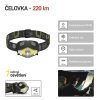 COB LED + LED čelovka P3536, 220 lm, 100 m, 3× AAA