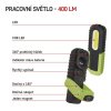 COB LED + LED nabíjecí prac. svítilna P4531, 400 lm, 2000 mAh  P4531