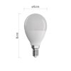 LED žárovka Classic Mini Globe / E14 / 7,3 W (60 W) / 806 lm / teplá bílá