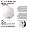 LED přisazené svítidlo ZURI s pohyb. čidl., kruhové č/b 14W t.b.  ZM3131