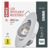 LED bodové svítidlo SIMMI bílé, kruh 5W neutrální bílá  ZD3122