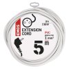 Prodlužovací kabel 5 m / 1 zásuvka / bílý / PVC / 1 mm2