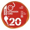 Prodlužovací kabel 20 m / 1 zásuvka / oranžový / PVC / 230 V / 1,5 mm2  P01120