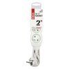 Prodlužovací kabel 2 m / 3 zásuvky / bílý / PVC / 1 mm2  P0312