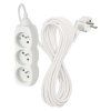 Prodlužovací kabel 7 m / 3 zásuvky / bílý / PVC / 1 mm2  P0317