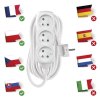 Prodlužovací kabel 7 m / 3 zásuvky / bílý / PVC / 1 mm2  P0317