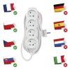 Prodlužovací kabel 5 m / 4 zásuvky / bílý / PVC / 1 mm2  P0415