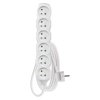 Prodlužovací kabel 2 m / 6 zásuvek / bílý / PVC / 1 mm2  P0612