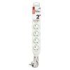 Prodlužovací kabel 2 m / 6 zásuvek / bílý / PVC / 1 mm2  P0612