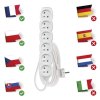 Prodlužovací kabel 3 m / 6 zásuvek / bílý / PVC / 1 mm2  P0613