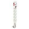Prodlužovací kabel 3 m / 6 zásuvek / bílý / PVC / 1 mm2  P0613