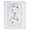 Zásuvka dvojnásobná, bílá  A6001.1