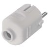 Vidlice přímá pro prodlužovací kabel, bílá  P0034