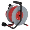 Prodlužovací kabel na bubnu 25 m / 1 zásuvka / červený / PVC / 230 V / 1,5 mm2