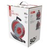 Prodlužovací kabel na bubnu 50 m / 4 zásuvky / červený / PVC / 230 V / 1,5 mm2