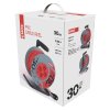 Prodlužovací kabel na bubnu 30 m / 4 zásuvky / červený / PVC / 230 V / 1 mm2  P19430
