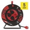 Venkovní prodlužovací kabel na bubnu 50 m / 4 zás. / černý / guma-neopren / 230V / 2,5 mm2  P084503