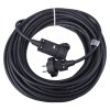 Venkovní prodlužovací kabel 20 m / 1 zásuvka / černý / guma / 230 V / 2,5 mm2