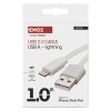 Nabíjecí a datový kabel USB-A 2.0 / Lightning MFi, 1 m, bílý