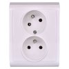 Zásuvka dvojitá PRAKTIK 4FN15088.901, bílá  A0282