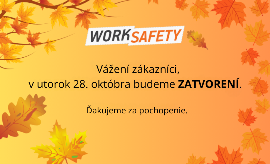 V utorok 28. októbra bude predajňa worksafety.cz uzavretá!
