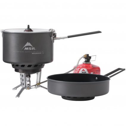 MSR stove system with WINDBURNER STOVE SYSTEM COMBO accessories