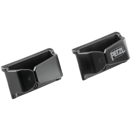 Petzl LANYARD CONNECTOR HOLDER BLACK černé držáky spojek - 2 ks