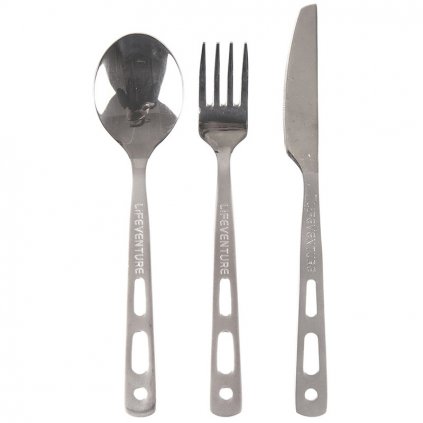 Lifeventure Cutlery Set Basic Knife, Fork & Spoon Set