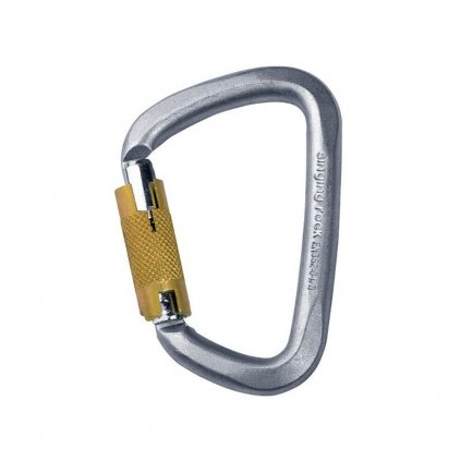Singing Rock D carabiner steel triple lock 50KN