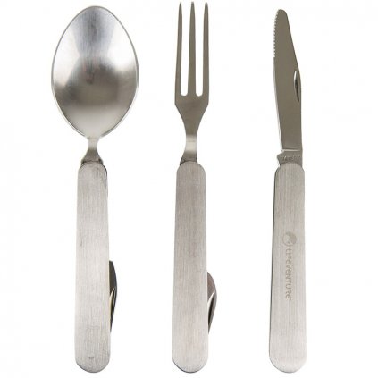 Lifeventure příborový set Folding Knife, Fork & Spoon Set