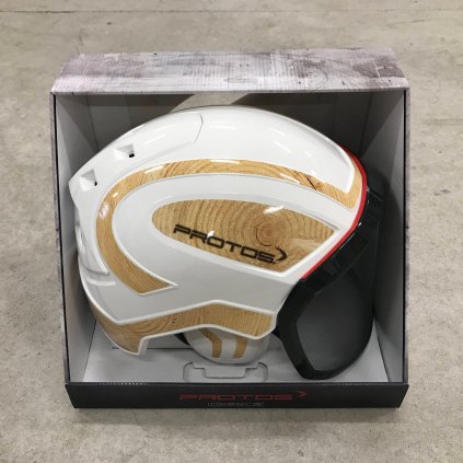 Protos Integral helmet FOREST white/wood