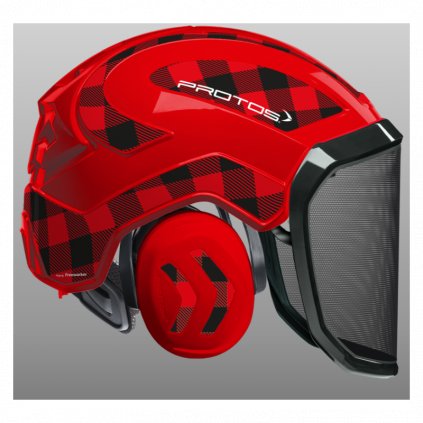 Protos Integral helmet FOREST red/scotch
