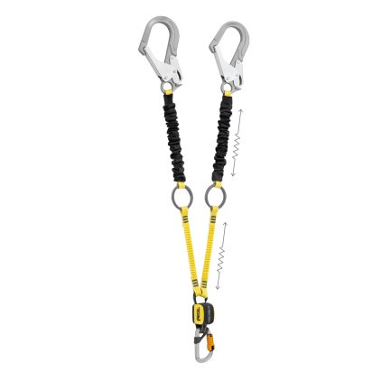 ABSORBICA-Y TIE BACK 150 cm fall damper with MGO + Bm´D carabiners