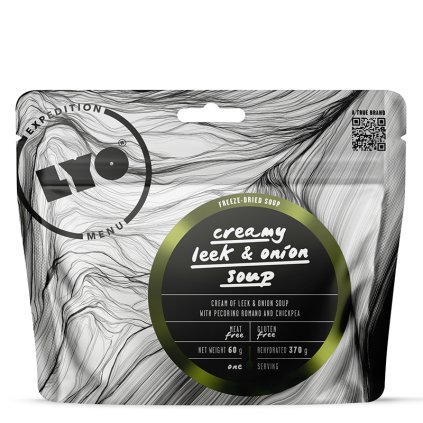 LYOFOOD Creamy leek soup with onion, Pecorino cheese and chickpeas