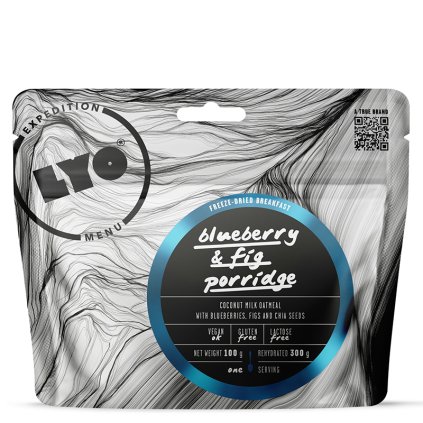LYOFOOD Kokosová ovesná kaše s borůvkami, fíky a chia semínky