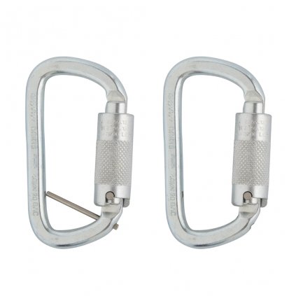 RidgeGear Triple Lock steel carabiner with crossbar RGK15