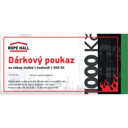 ROPE HALL gift voucher - 1000 CZK