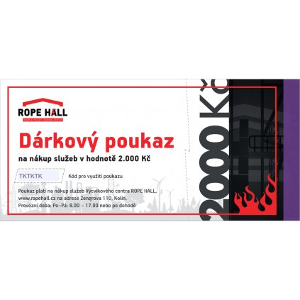 ROPE HALL gift voucher - 2000 CZK