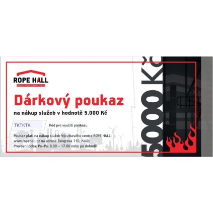 ROPE HALL gift voucher - 5000 CZK