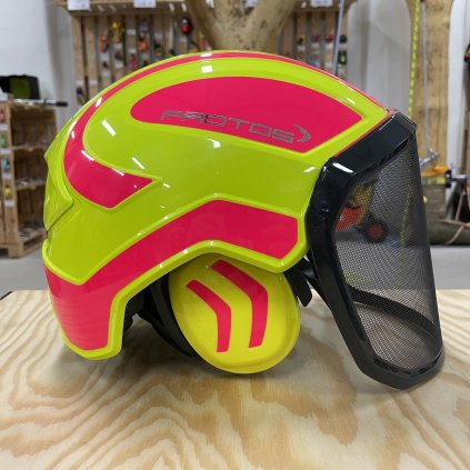 Protos Integral přilba FOREST hi-vis žlutá/neon růžová