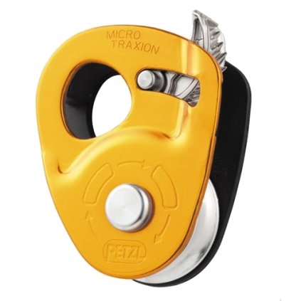 PETZL pulley with MICRO TRAXION blocker