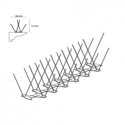 ECOPIC spikes against pigeons ECOPIC E4 effective width up to 20 cm