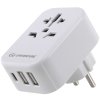 LIFEVENTURE World to Europe Travel Adapter with USB (& USB C)