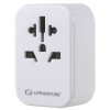 LIFEVENTURE World to US Travel Adapter with USB (& USB C)