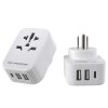 LIFEVENTURE World to US Travel Adapter with USB (& USB C)