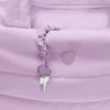 Puffer Tote Bag Front Pocket Key Leash Lavender